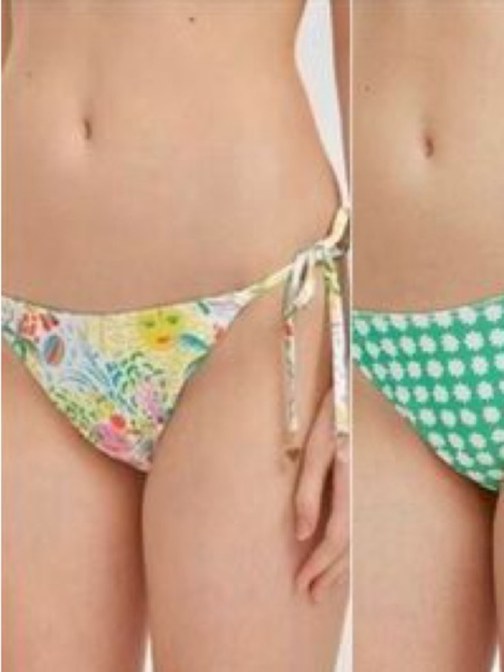 NEW Roller Rabbit x Target Floral Reversible Green Geo Swim Bikini Bottom, 1X